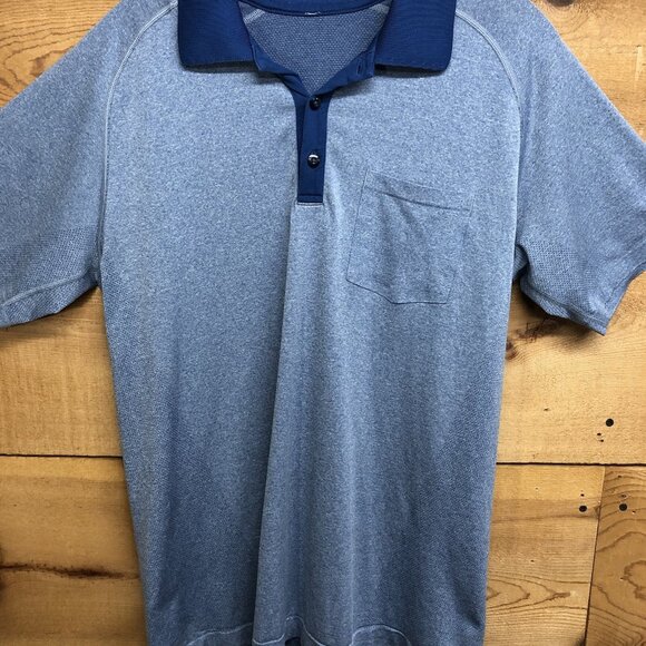 Lululemon Polo Golf Lightweight Shirts Lot Of 2 Mens Size Medium Casual Stretch - Picture 3 of 9